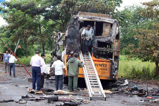 India Bus Fire