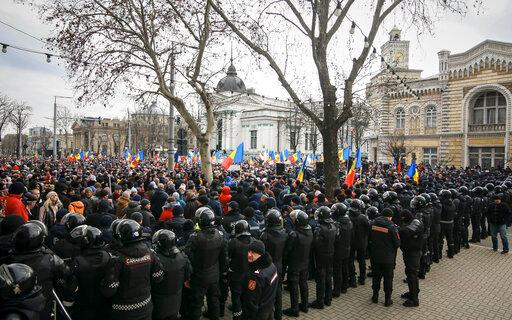 APTOPIX Moldova Protest